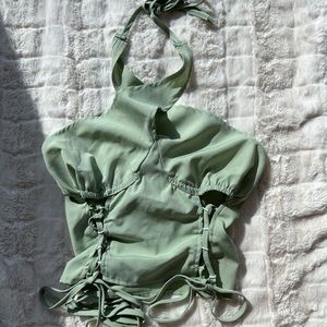 Beginning Boutique Sage Halter Top